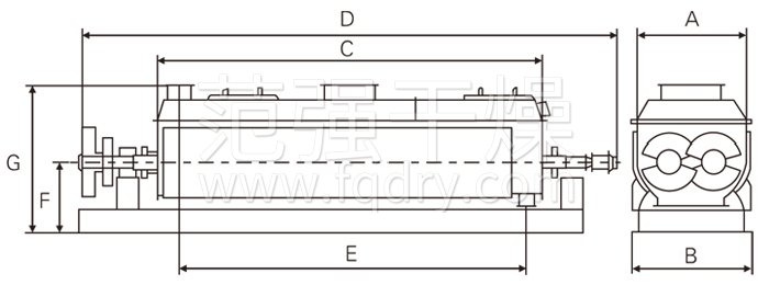 空心槳葉干燥機結(jié)構示意圖